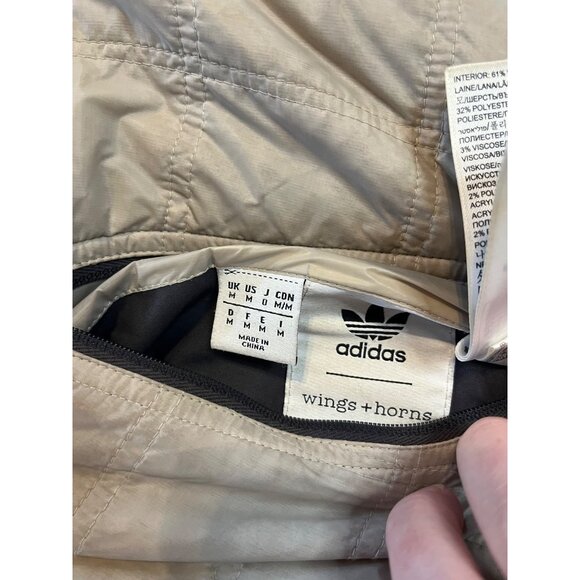 Adidas Originals & Wings+Horns Mens Reversible Vest M Nylon/Wool tan/Black RARE! - Picture 5 of 12